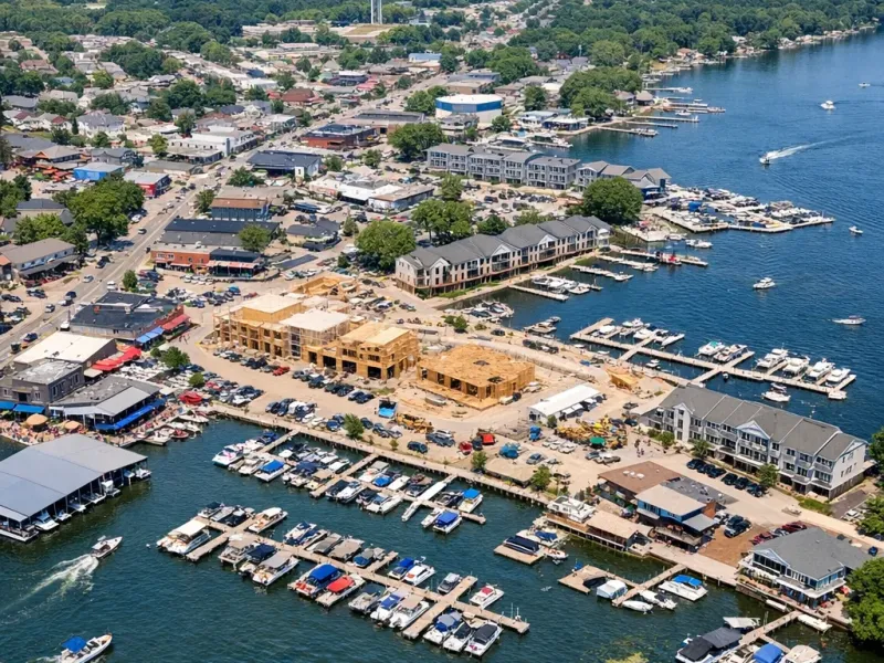 New development and growth along Fox Chain O'Lakes waterfront